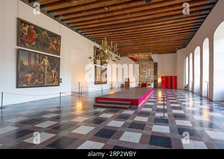 Toller Ballsaal im Kronborg Castle Interior - Helsingor, Dänemark Stockfoto