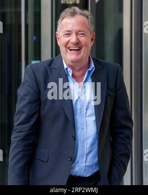 London, Großbritannien. September 2023. Piers Morgan verlässt die BBC-Studios, nachdem sie am Sonntag mit Laura Kuenssberg auftrat. Quelle: Mark Thomas/Alamy Live News Stockfoto