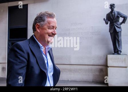 London, Großbritannien. September 2023. Piers Morgan verlässt die BBC-Studios, nachdem sie am Sonntag mit Laura Kuenssberg auftrat. Quelle: Mark Thomas/Alamy Live News Stockfoto