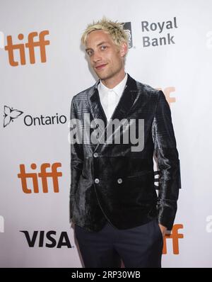 (180916) -- TORONTO, 16. September 2018 -- Schauspieler James Jagger posiert für Fotos vor der Uraufführung des Abschlussfilms Jeremiah Terminator Leroy in der Roy Thomson Hall während des Toronto International Film Festival 2018 in Toronto, Kanada, 15. September 2018. )(gj) CANADA-TORONTO-TIFF-CLOSING FILM- JEREMIAH TERMINATOR LEROY ZouxZheng PUBLICATIONxNOTxINxCHN Stockfoto