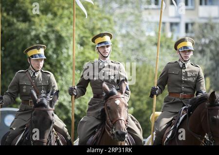 (180916) -- WARSCHAU, 16. September 2018 -- polnische Kavalleriesoldaten nehmen am 16. September 2018 an einer Veranstaltung zum 100. Jahrestag der Unabhängigkeit Polens in Warschau Teil. In diesem Jahr jährt sich die Unabhängigkeit Polens zum 100. Mal, und das ganze Jahr über werden Aktivitäten zur Feier des hundertjährigen Jubiläums organisiert. ) POLEN-WARSCHAU-UNABHÄNGIGKEITSFEST JaapxArriens PUBLICATIONxNOTxINxCHN Stockfoto