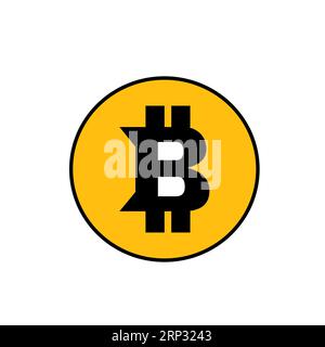 Kryptowährung Bitcoin Gold Coin Hintergrund. Bitcoin-Technologiekonzept Stockfoto