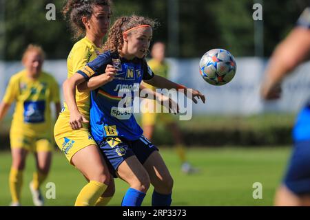 Isabell Schneiderbauer (4 erster Wiener FC) und Melanie Brunnthaler (18 SKN St Polten) im Einsatz beim Admiral Frauen Bundesliga-Match St Polten gegen Wien in der TP/NV-Arena (Tom Seiss/SPP) Credit: SPP Sport Press Photo. Alamy Live News Stockfoto