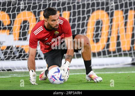 Rom, Italien. September 2023. Rui Patricio von AS Roma während des Serie A Tim-Spiels zwischen AS Roma und AC Mailand im Stadio Olimpico am 1. September 2023 in Rom, Italien. Quelle: Giuseppe Maffia/Alamy Live News Stockfoto