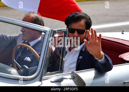 Monza, Italien. September 2023. Mohammed bin Sulayem (VAE) FIA-Präsident bei der Fahrerparade. Formel-1-Weltmeisterschaft, großer Preis von Italien, Renntag 15, Sonntag, 3. September 2023. Monza Italien. Quelle: James Moy/Alamy Live News Stockfoto