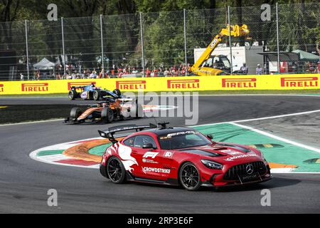 Mercedes AMG Safety Car, während der 12. Runde der FIA-Formel-2-Meisterschaft 2023 vom 1. Bis 3. September 2023 auf dem Autodromo Nazionale di Monza in Monza, Italien Stockfoto