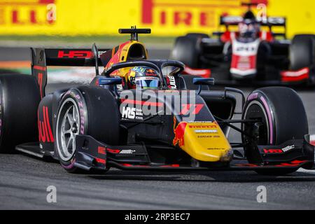 11 IWASA Ayumu (jpn), DAMS, Dallara F2, Action während der 12. Runde der FIA-Formel-2-Meisterschaft 2023 vom 1. Bis 3. September 2023 auf dem Autodromo Nazionale di Monza in Monza, Italien Stockfoto