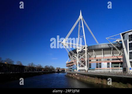 Fürstentum-Stadion, Rugbyplatz. (Ehemals Cardiff Arms Park/Millennium Stadium) 2023. Stockfoto