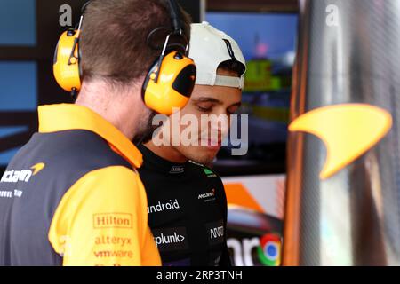 Monza, Italien. September 2023. Lando Norris (GBR) McLaren. Formel-1-Weltmeisterschaft, großer Preis von Italien, Renntag 15, Sonntag, 3. September 2023. Monza Italien. Quelle: James Moy/Alamy Live News Stockfoto