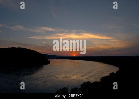 Sonnenuntergang am Chickies Rock in Pennsylvania Stockfoto