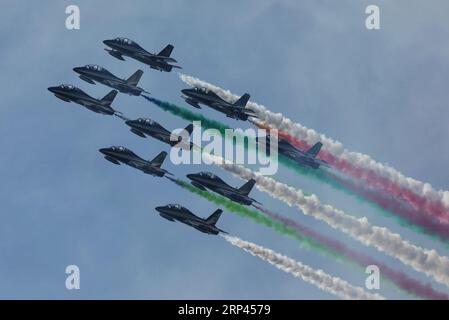 Monza, Italien. September 2023. Kreis Atmosphäre - Luftanzeige. 03.09.2023. Formel-1-Weltmeisterschaft, Rd 15, Grand Prix Von Italien, Monza, Italien, Wettkampftag. Auf dem Foto sollte Folgendes stehen: XPB/Press Association Images. Quelle: XPB Images Ltd/Alamy Live News Stockfoto