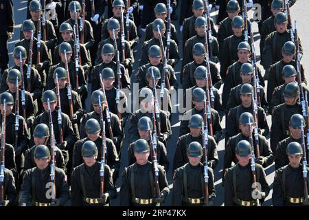 (181029) -- ANKARA, 29. Oktober 2018 -- türkische Soldaten marschieren während einer Parade, um den Tag der Republik in Ankara, Türkei, am 29. Oktober 2018 zu feiern. Die Türkei feierte am Montag ihren Tag der Republik anlässlich des 95. Jahrestages der Gründung der Republik Türkei. TÜRKEI-ANKARA-REPUBLIK-FEIERTAG MustafaxKaya PUBLICATIONxNOTxINxCHN Stockfoto