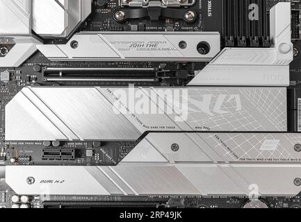 Mainboard ASUS ROG Strix X670E Gaming Wi-Fi Stockfoto