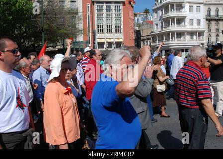 Comemorações do 25 de Abril em Lisboa Stockfoto