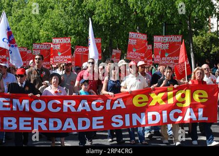 Comemorações do 25 de Abril em Lisboa Stockfoto