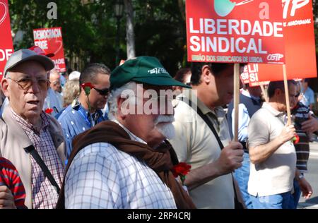 Comemorações do 25 de Abril em Lisboa Stockfoto