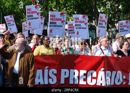 Comemorações do 25 de Abril em Lisboa Stockfoto