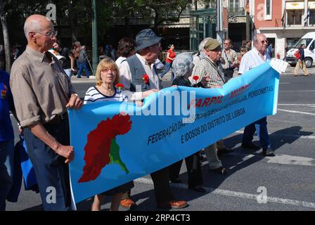 Comemorações do 25 de Abril em Lisboa Stockfoto