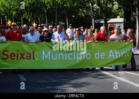 Comemorações do 25 de Abril em Lisboa Stockfoto