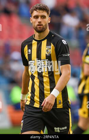 Arnhem, Niederlande. September 2023. ARNHEM, NIEDERLANDE - 3. SEPTEMBER: Sagte Hamulic von Vitesse während des niederländischen Eredivisie-Spiels zwischen Vitesse und AZ Alkmaar im Stadion Gelredome am 3. September 2023 in Arnhem, Niederlande. (Foto von Ben Gal/Orange Pictures) Credit: Orange Pics BV/Alamy Live News Stockfoto