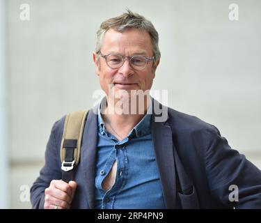 London, England, Großbritannien. September 2023. Berühmtheitskoch HUGH FEARNLEY-WHITTINGSTALL verlässt die BBC Studios, nachdem er am Sonntag mit Laura Kuenssberg (Credit Image: © Thomas Krych/ZUMA Press Wire) NUR REDAKTIONELL VERWENDET wurde! Nicht für kommerzielle ZWECKE! Quelle: ZUMA Press, Inc./Alamy Live News Stockfoto