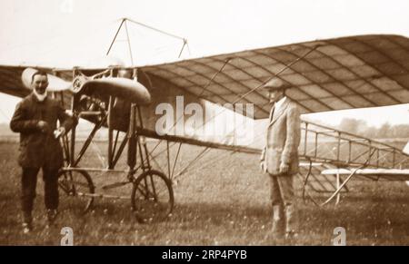 GNOME-Bleriot Monoplane bei der Eastbourne Aviation Company, Eastbourne, Anfang der 1900er Jahre Stockfoto