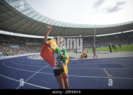 Berlin, Deutschland. September 2023. Athletics, Meeting, ISTAF: 5000m Frauen: Letesenbet Gidey, Äthiopien, auf der Piste. Quelle: Michael Kappeler/dpa/Alamy Live News Stockfoto