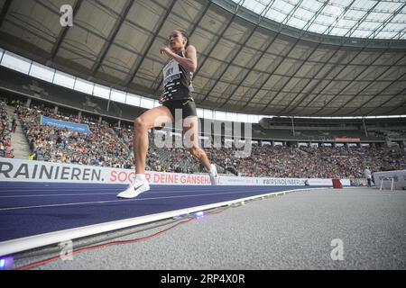 Berlin, Deutschland. September 2023. Athletics, Meeting, ISTAF: 5000m Frauen: Letesenbet Gidey, Äthiopien, auf der Piste. Quelle: Michael Kappeler/dpa/Alamy Live News Stockfoto