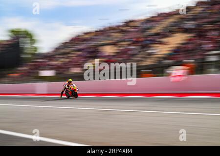 Joan mir (36) aus Spanien und Repsol Honda Team während des MOTO GP Free Practice 4 des Catalunya Grand Prix auf der Rennstrecke Montmelo, Spanien am 03. September 2023 (Foto: Alvaro Sanchez) Cordon Press Stockfoto