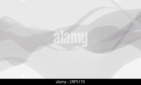 Abstrakter weißer Hintergrund mit wellenförmigen Flusslinien Stockfoto