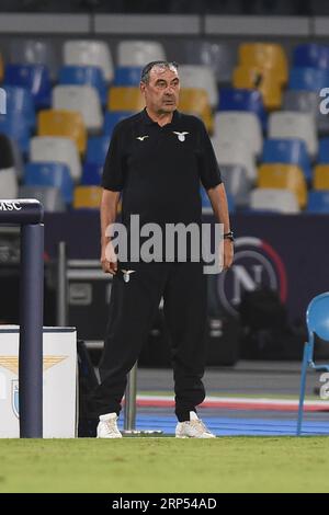 Neapel, Italien. September 2023. Maurizio Sarri Cheftrainer der SS Lazio während des Spiels der Serie A zwischen SSC Napoli und SS Lazio im Stadio Diego Armando Maradona Neapel Italien am 2. September 2023. Kredit: Franco Romano/Alamy Live News Stockfoto