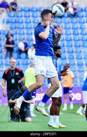 Brüssel, Belgien. September 2023. Bryan Heynen von Genk vor einem Fußballspiel zwischen dem belgischen KRC Genk und der türkischen Adana Demirspor am Donnerstag, den 24. August 2023 in Genk, der ersten Etappe der Play-offs für den UEFA Conference League-Wettbewerb. BELGA PHOTO JOHAN EYCKENS Credit: Belga News Agency/Alamy Live News Stockfoto