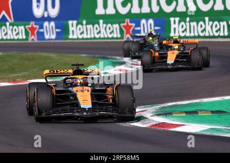 Monza, Italien. September 2023. Oscar PiNGvon McLaren während des F1 Grand Prix von Italien im Autodromo Nazionale am 3. September 2023 in Monza, Italien. Dank: Marco Canoniero/Alamy Live News Stockfoto