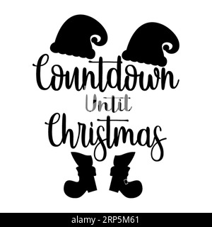 Tountdown untit weihnachten Tshirt Design Vektor, weihnachten Typografie, Weihnachten Typografie T-Shirt Design, weihnachten Vektor Stock Vektor