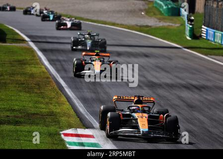 Monza, Italien. September 2023. Oscar PiNG(aus) McLaren MCL60. Formel-1-Weltmeisterschaft, großer Preis von Italien, Renntag 15, Sonntag, 3. September 2023. Monza Italien. Quelle: James Moy/Alamy Live News Stockfoto