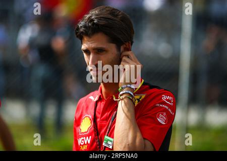 Monza, Italien. September 2023. GIOVINAZZI Antonio (ita), Scuderia Ferrari SF-23 Reserve- und Testfahrer, Portrait während des Formel 1-Grand-Premio d'Italia-Grand-Prix 2023, 14. Runde der Formel-1-Weltmeisterschaft 2023 vom 1. Bis 3. September 2023 auf dem Autodromo Nazionale di Monza, in Monza, Italien - Foto Eric Alonso/DPPI Credit: DPPI Media/Alamy Live News Stockfoto