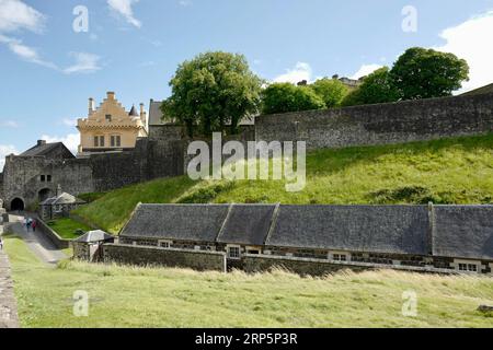 Befestigungsanlagen am Stirling Castle in Schottland Stockfoto