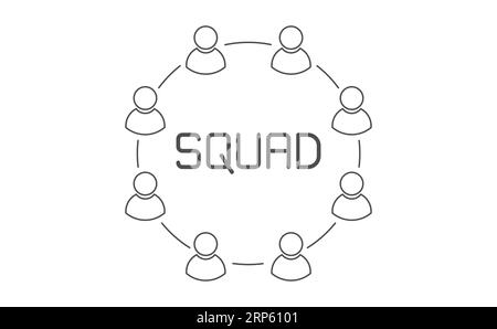 Gruppensymbol für die Gruppe der Truppengrupps Stock Vektor