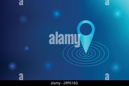 Position GPS-Navigatorstift-Richtungs-Trace-Erkennung Stock Vektor