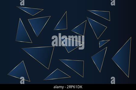 Abstrakter, luxuriöser Dreieck-Hintergrund Stock Vektor