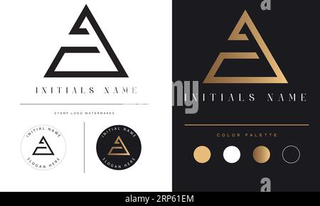 Luxuriöses Initial-J-Monogramm-Logo mit Textbuchstaben Stock Vektor