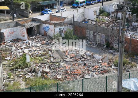 salvador, bahia, brasilien - 30. september 2023: Blick auf den Abbruchbereich eines Bauwerks in der Stadt Lauro de Freitas. Stockfoto