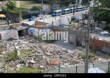 salvador, bahia, brasilien - 30. september 2023: Blick auf den Abbruchbereich eines Bauwerks in der Stadt Lauro de Freitas. Stockfoto