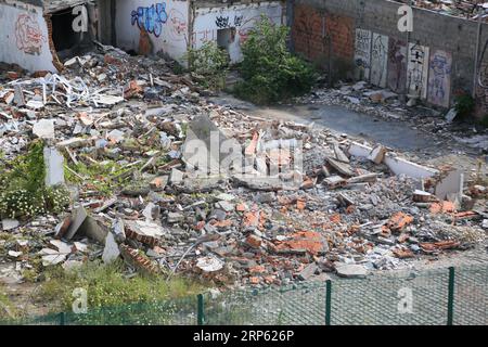 salvador, bahia, brasilien - 30. september 2023: Blick auf den Abbruchbereich eines Bauwerks in der Stadt Lauro de Freitas. Stockfoto