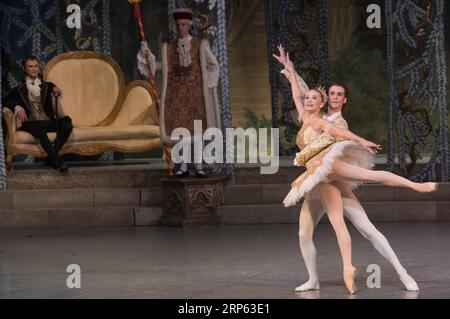 (181231) -- BUDAPEST, 31. Dezember 2018 -- Mitglieder der Ungarischen Nationalballettkompanie führen den Nussknacker choreographiert von Wayne Eagling und Tamas Solymosi in Budapest, Ungarn, am 31. Dezember 2018 auf. ) UNGARN-BUDAPEST-BALLETT-NUSSKNACKER AttilaxVolgyi PUBLICATIONxNOTxINxCHN Stockfoto