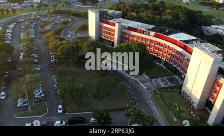 salvador, bahia, brasilien - 15. august 2022: Blick auf die Gouveradoriaria, den Palast, in dem der Gouverneur von Bahia arbeitet, im Verwaltungszentrum in Salva Stockfoto