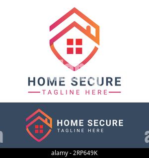 Home Shield Security Logo Design Security Shield House Stock Vektor
