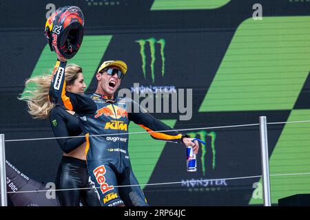 Barcelona, Spanien. September 2023. Renntag.Moto 2 während der MotoGP Gran Premi Monster Energy de Catalunya.Moto2 1-2-3 September 2023, auf dem Circuit de Barcelona-Catalunya in Barcelona, Spanien. Quelle: Rosdemora/Alamy Live News Stockfoto