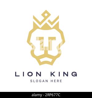 Luxuriöses Design Mit Dem Logo „Lion King“ Und Dem Logo „Royal Lion King“ Stock Vektor