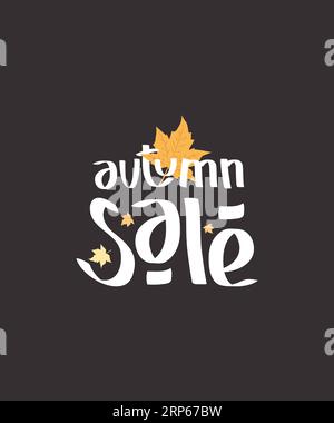 Herbstverkauf Hintergrund Layout Dekorieren Sie mit Blättern für den Einkaufsverkauf oder Werbeplakat und Broschüre oder Web-Banner.Vektor Illustration Vorlage. Stock Vektor